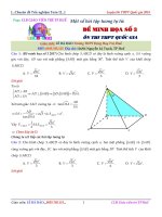 Một số bài tập tương tự đề minh hoạ số 3 môn toán ôn thi THPT quốc gia