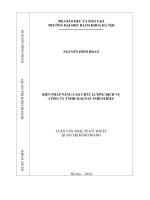 Biện pháp nâng cao chất lượng dịch vụ của Công ty TNHH Magnat Industries