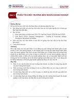 PHÂN TÍCH MÔI TRƯỜNG BÊN NGOÀI DOANH NGHIỆP