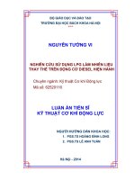 Nghiên cứu sử dụng LPG làm nhiên liệu thay thế trên động cơ diesel hiện hành 