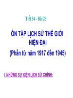 Ôn Tập Lịch Sử Thế Giới Hiện Đại (Phần Từ Năm 1917 Đến 1945)