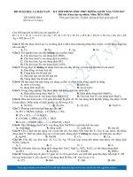 Đề thi minh họa môn hóa ( THPT Quốc gia )  Học tập giải trí