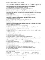 Bài tập trắc nghiệm lịch sử việt nam