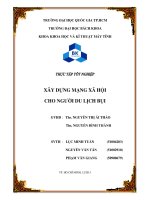 xây dựng mạng xã hội cho người du lịch bụi 