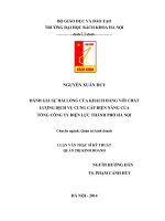 Đánh giá sự hài lòng của khách hàng với chất lượng dịch vụ cung cấp điện năng của Tổng Công ty Điện lực Thành phố Hà Nội