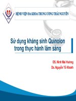 SỬ DỤNG KHÁNG SINH QUINOLON TRONG LÂM SÀNG
