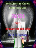 DS8 - Tiet 41 - mo dau ve phuong trinh