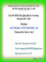 Bài giảng BÁC HỒ ĐỌC TUYÊN NGÔN ĐỘC LẬP