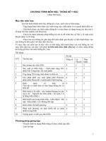 Chương trình môn học Thống kê y học