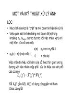 Bài giảng Một vài kỹ thuật xử lý ảnh
