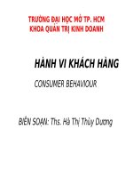 Bài Giảng Hành Vi Khách Hàng - Consumer Behaviour