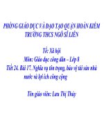 Bài giảng Nghĩa vụ tôn trọng, bảo vệ tài sản nhà nước và lợi ích công cộng