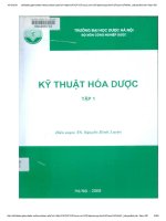 Ebook Kỹ thuật hóa dược (Tập 1) Phần 1