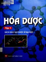 Giáo trình Hóa dược (Tập 1  Sách đào tạo dược sỹ đại học) Phần 1