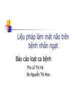 Bài giảng Liệu pháp làm mát não trên bệnh nhân ngạt