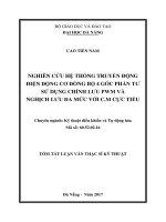 Nghiên cứu hệ thống truyền động điện động cơ đồng bộ 4 góc phần tư sử dụng chỉnh lưu PWM và nghịch lưu đa mức với c m cực tiểu