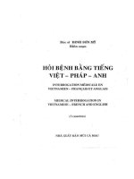 Ebook Hỏi bệnh bằng tiếng Việt  Pháp  Anh Phần 1