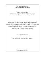 Tổng hợp, nghiên cứu tính chất, thăm dò hoạt tính sinh học các phức chất của một số nguyên tố đất hiếm với hỗn hợp phối tử amino axit và ophenantrolin. (NCKH)