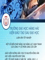 Luận Văn Một Số Biện Pháp Nâng Cao Năng Lực Cạnh Tranh Của Công Ty Cổ Phần Cảng Cửa Cấm