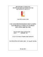 Các giải pháp đảm bảo chất lượng sản phẩm của công ty cổ phần sơn tổng hợp Hà nội