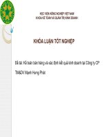 Kế toán bán hàng và xác định kết quả kinh doanh tại công ty CP TMDV mạnh hưng phát 