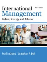 International management cultural strategy and behavior