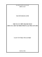 Thứ tự ưu tiên thanh toán cho các chủ nợ theo pháp luật phá sản 2014 