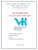 MÔN ĐỘNG CƠ ĐỐT TRONG