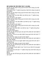 ĐỀ CƯƠNG ôn tập môn THÚ y cơ bản