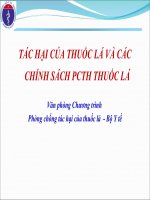 Tác Hại Của Thuốc Lá Và Các Chính Sách PCTH Thuốc Lá