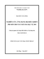 Nghiên cứu, ứng dụng bộ điều khiển PID mờ cho tay máy ba bậc tự do