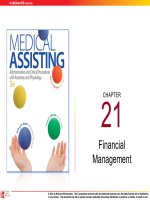 Medical assisting Administrative and clinical procedures (5e)  Chapter 21 Financial management