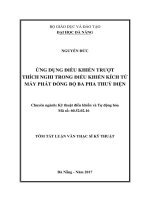 Ứng dụng điều khiển trượt thích nghi trong điều khiển kích từ máy phát đồng bộ ba pha thủy điện