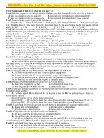 Trắc nghiệm lí thuyết sinh ôn thi đại học