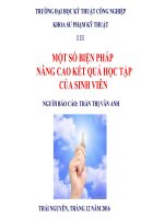 Một Số Biện Pháp Nâng Cao Kết Quả Học Tập Của Sinh Viên