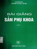 Bài giảng Sản phụ khoa (Tập 2  Tái bản lần thứ nhất) Phần 1
