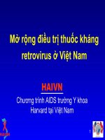 Mở rộng điều trị thuốc kháng RETROVIRUS ở Việt Nam