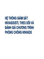 Hệ thống giám sát  hiv/aids/sti, theo dõi và đánh giá chương trình phòng chống hiv/aids