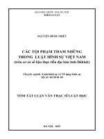 Các tội phạm tham nhũng trong luật hình sự việt nam (tt)
