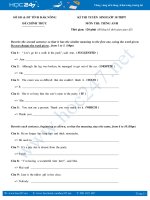 Đề thi tuyển sinh THPT chuyên Anh tỉnh Đăk Nông