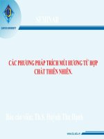 Các Phương Pháp Trích Mùi Hương Từ Hợp Chất Thiên Nhiên