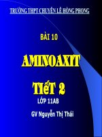 Aminoax - tiet 2- 11T1 thu 3 tiet 4 ngay 7.4, 11T2 thu 5 tiet 5 ngay 9.4