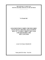 Giải pháp phát triển thương hiệu ngân hàng thương mại cổ phần đầu tư và phát triển việt nam chi nhánh bến tre đến năm 2020 