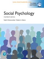 Social psychology 14th global edition branscombe baron 