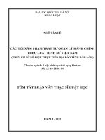 Các tội xâm phạm trật tự quản lý hành chính theo luật hình sự việt nam (tt)