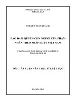 Bảo đảm quyền con người của phạm nhân theo pháp luật việt nam (tt)