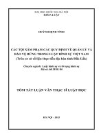 Các tội xâm phạm các quy định về quản lý và bảo vệ rừng trong luật hình sự việt nam (tt)