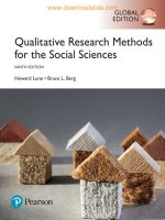 Qualitative research methods for the social sciences 9th lune berg