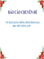 Báo Cáo Chuyên Đề Sử Dụng Bảng Thông Minh Trong Dạy Học Môn Tiếng Anh