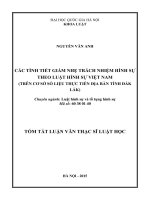 Các tình tiết giảm nhẹ trách nhiệm hình sự theo luật hình sự việt nam (tt)